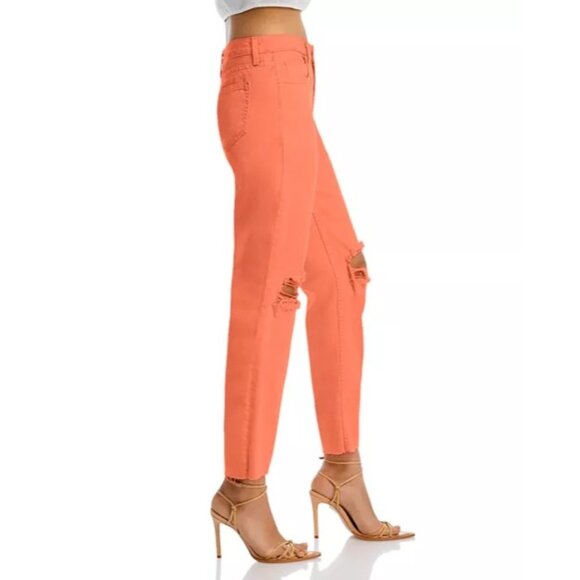 New L'AGENCE Milana Low Rise Stovepipe Straight-Leg Jean in Bright Coral size 34 - Picture 5 of 15